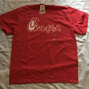 Red Men's Chik-fil-A Graphic T-Shirt. (never worn)